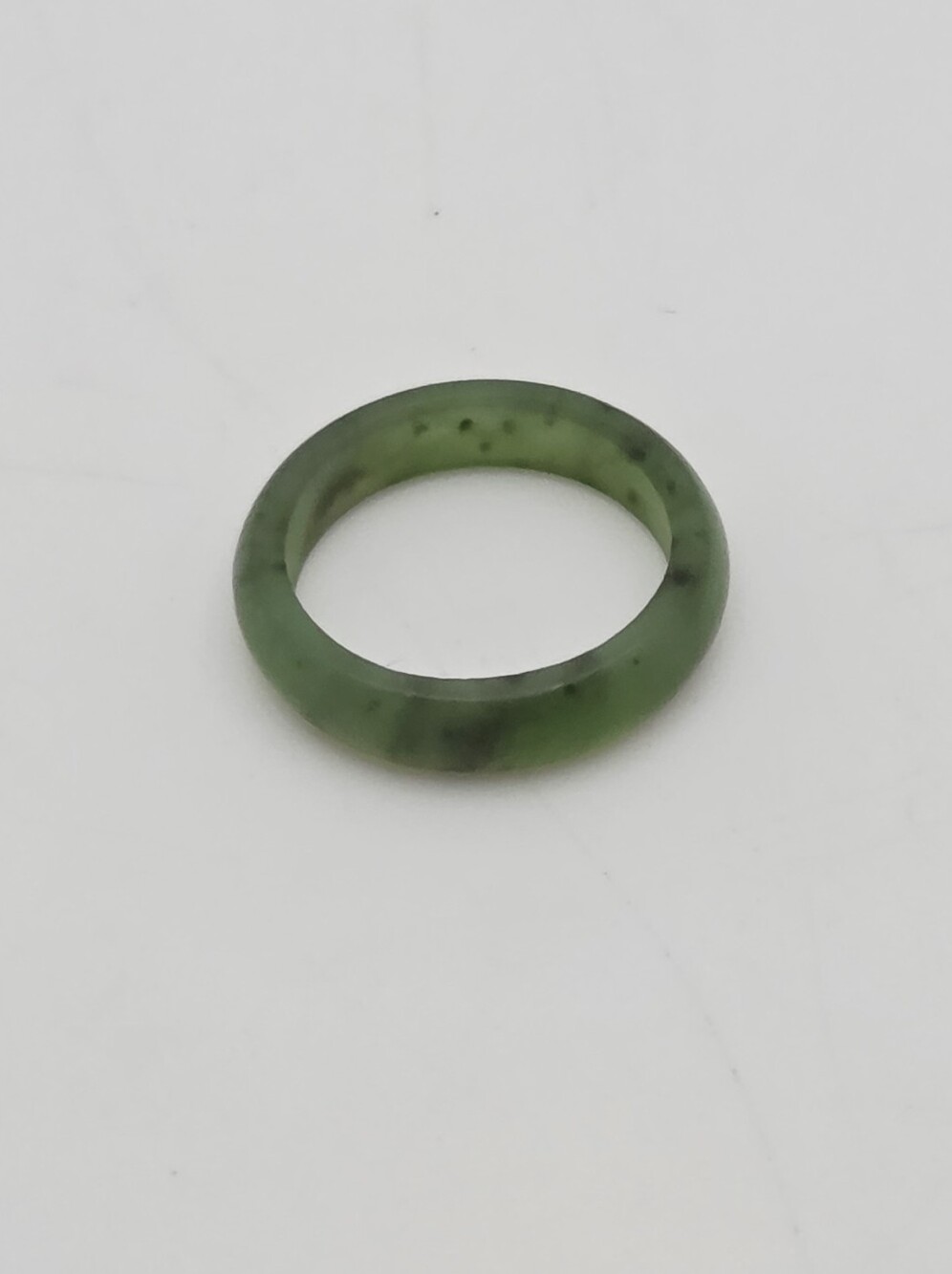 CANADIAN Nephrite Jade Band Ring - Simple Polished Women's Ring 6.25